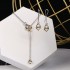 14K Solid Gold & Sterling Silver Threader Drop Earrings