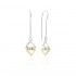 14K Solid Gold & Sterling Silver Threader Drop Earrings