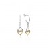 Sterling Silver 14K Solid Gold Hoop Dangle Earrings