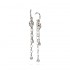 Sterling Silver White Sapphire Dangle Earrings