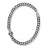 Sterling Silver White & Black Sapphire Miami Cuban Necklace