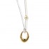 18K Solid Gold Sterling Silver White Sapphire Knocker Necklace