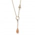 14K Solid Gold Golden Rutilated Quartz Pendant Necklace