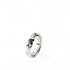 Sterling Silver and Black Silver Black Sapphire Band Ring