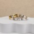 14K Solid Gold Natural White Diamond Five Stone Band Ring