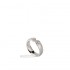 14K Solid Gold White Diamond Touch Band Ring