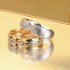 14K Solid Gold White Diamond Touch Band Ring