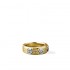 14K Solid Gold Sterling Silver White Diamond Modern Love Band Ring