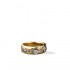 14K Solid Gold Sterling Silver White Diamond Modern Love Band Ring