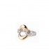 14K Solid Gold Sterling Silver White Sapphire Knocker Ring