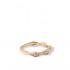 18K Solid Gold Natural White Diamond Stack Single Ring