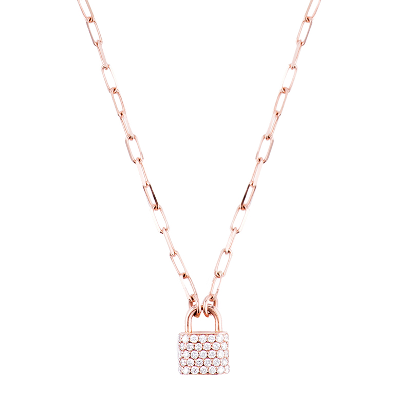 Padlock Necklace - P15356-RG